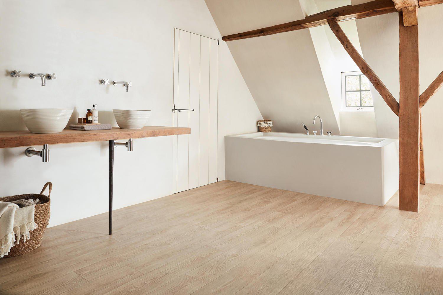 Bathroom with vinyl flooring